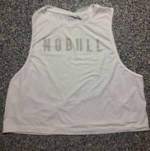 NOBULL Women's Gray Logo Muscle Tank